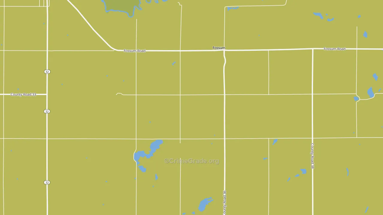 Fossum, MN Map of Drug-Related Crime Rates
