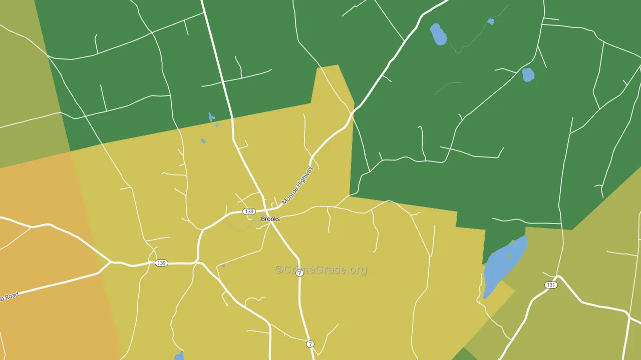 Fosters Corner, ME Map of Drug-Related Crime Rates