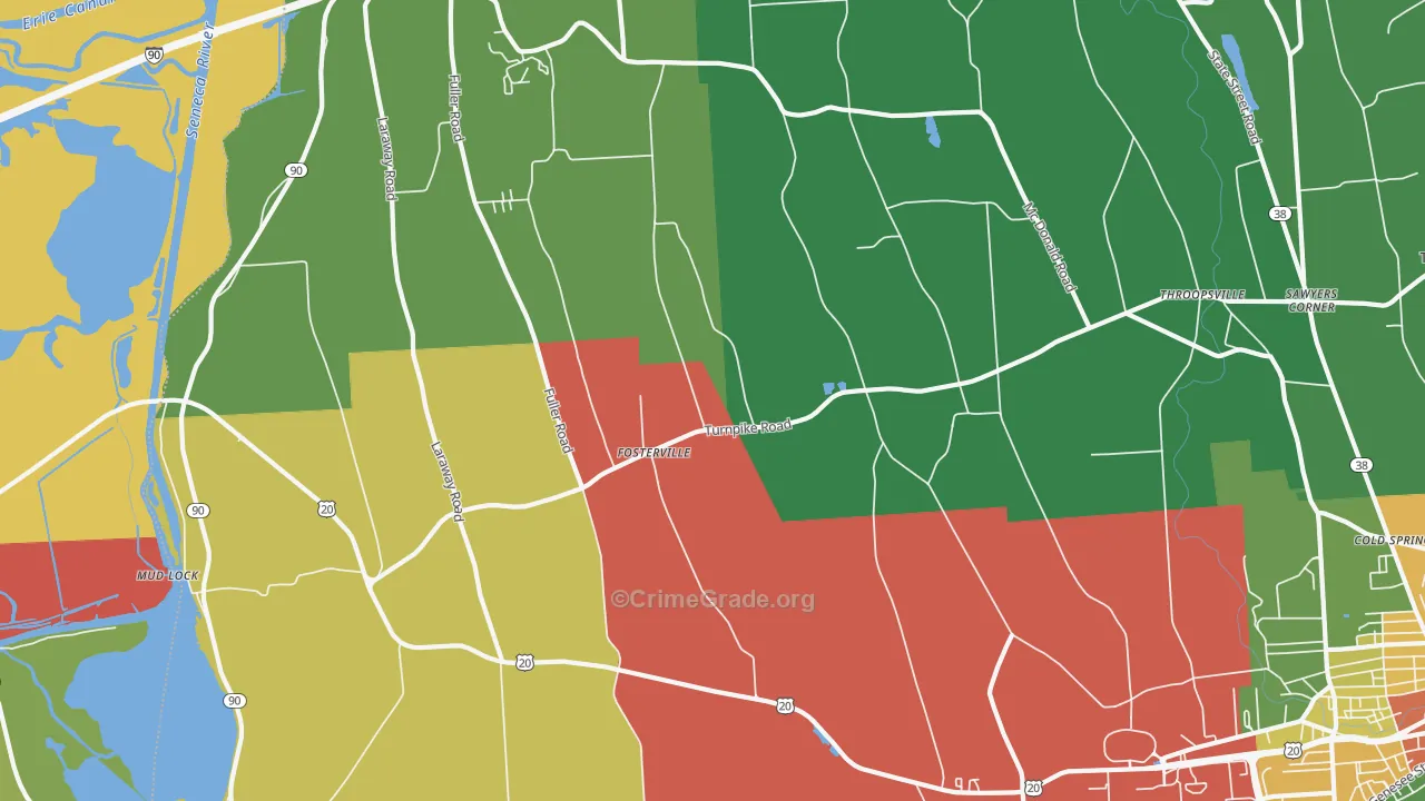 Fosterville, NY Map of Drug-Related Crime Rates