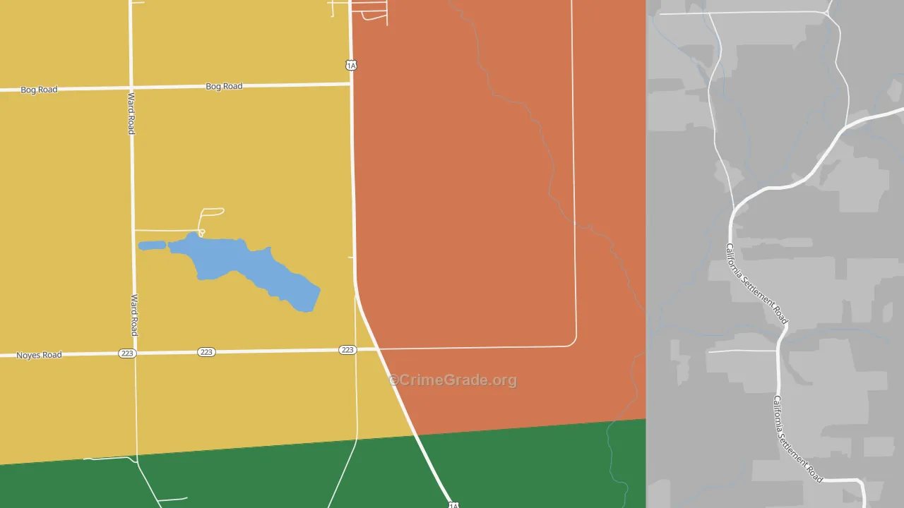 Four Corners, ME Map of Drug-Related Crime Rates