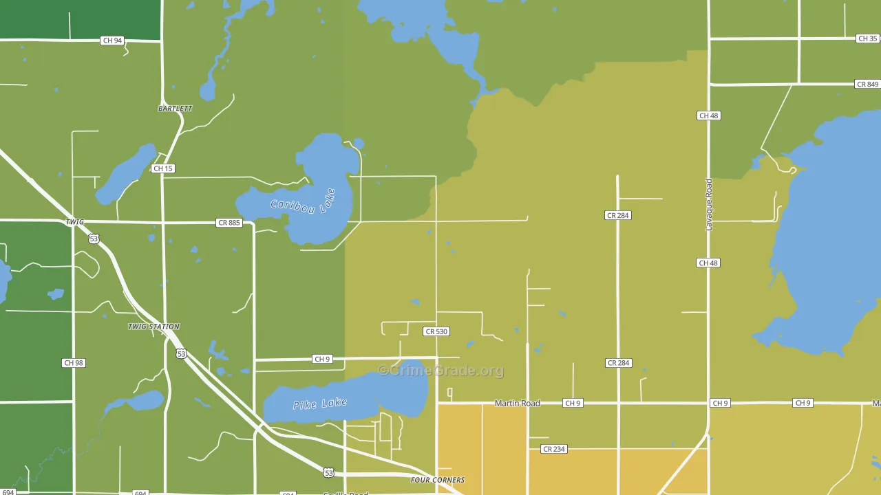Four Corners, MN Map of Drug-Related Crime Rates
