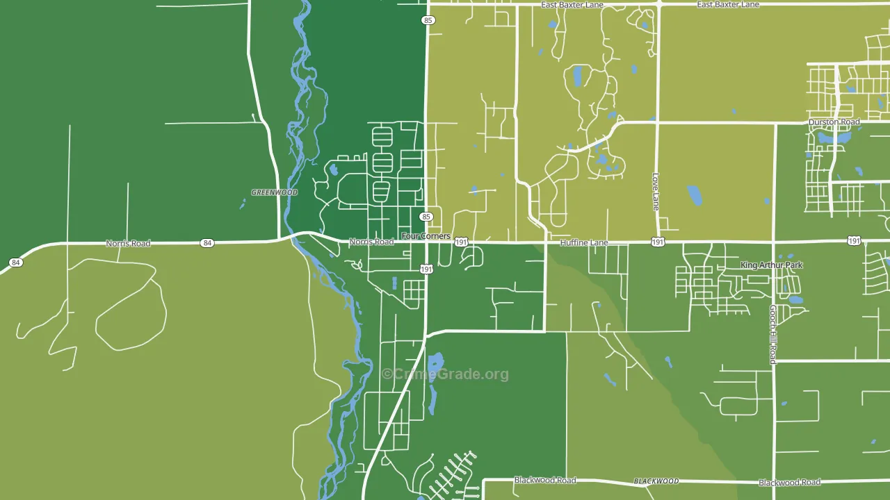 Four Corners, MT Map of Drug-Related Crime Rates