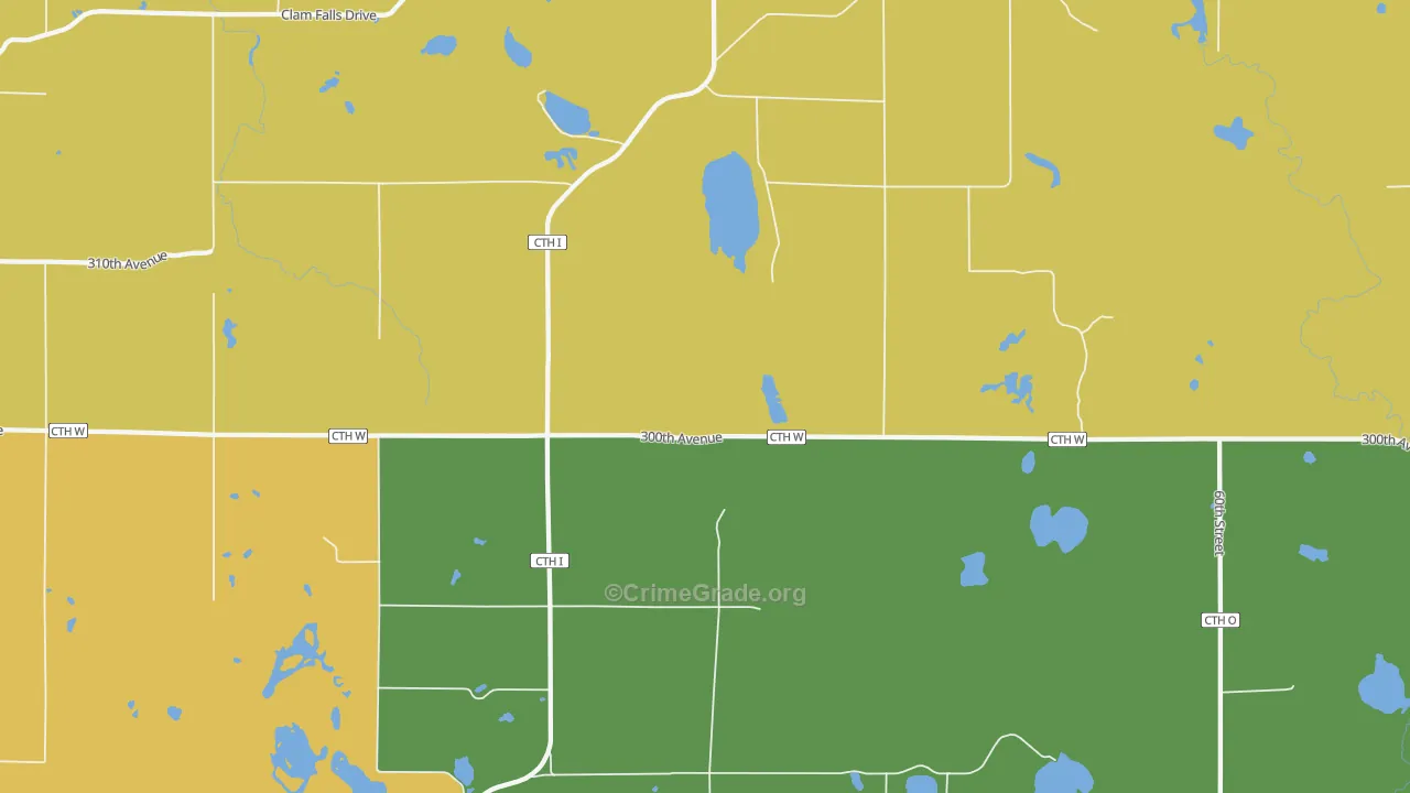 Four Corners, WI Map of Drug-Related Crime Rates