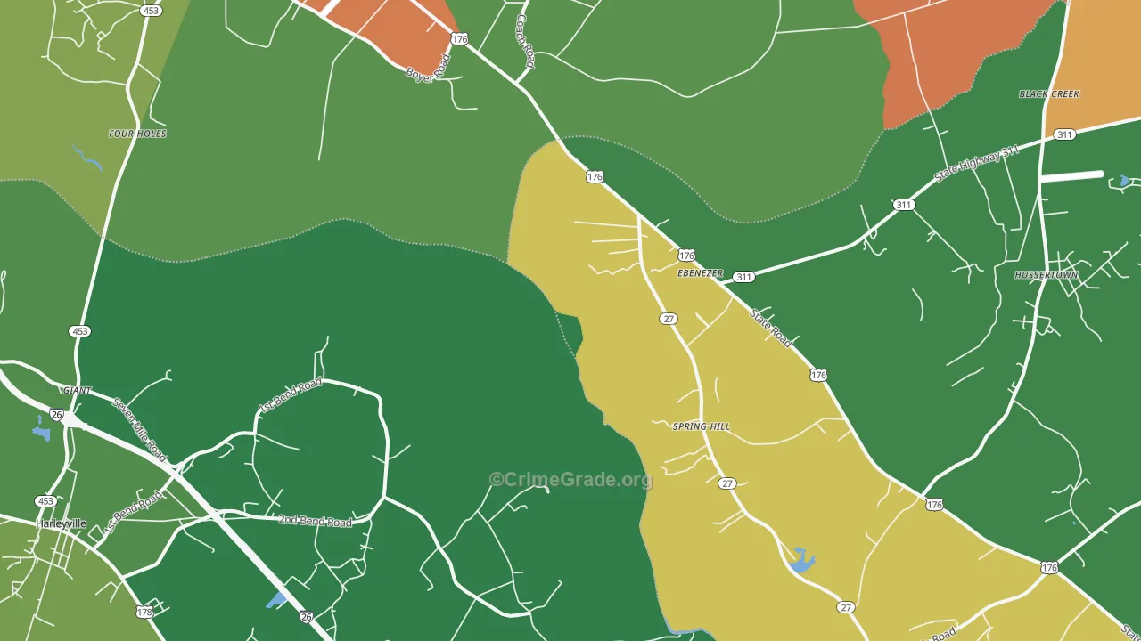 Four Holes, SC Map of Drug-Related Crime Rates