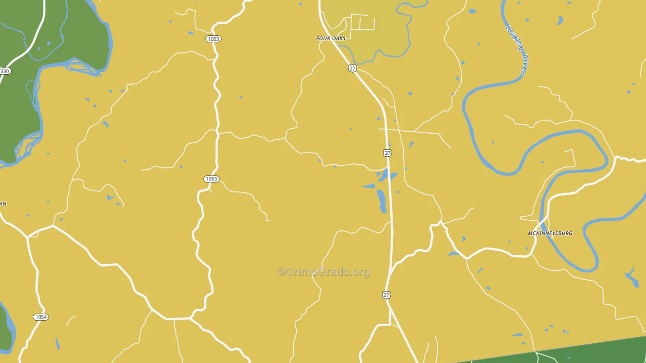 Four Oaks, KY Map of Drug-Related Crime Rates