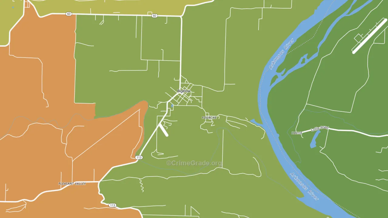 Fourche, AR Map of Drug-Related Crime Rates