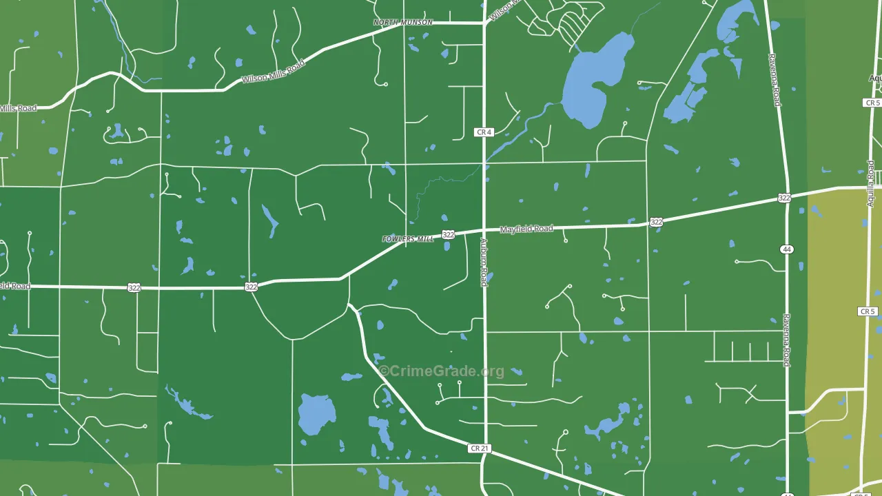 Fowlers Mill, OH Map of Drug-Related Crime Rates
