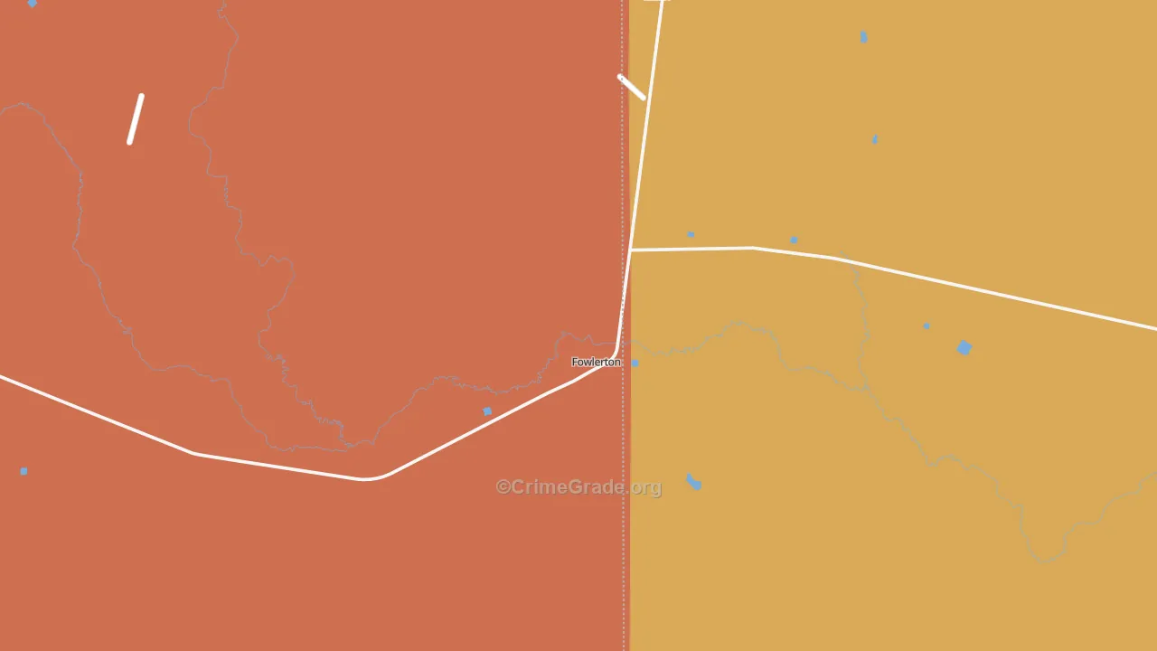Fowlerton, TX Map of Drug-Related Crime Rates