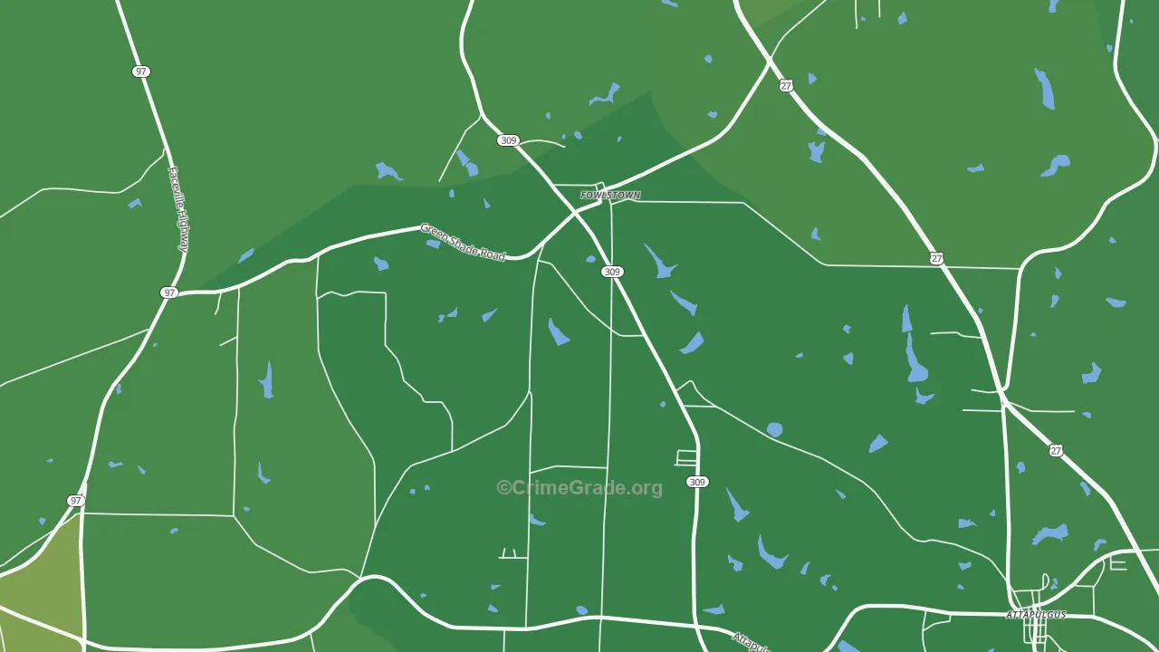 Fowlstown, GA Map of Drug-Related Crime Rates