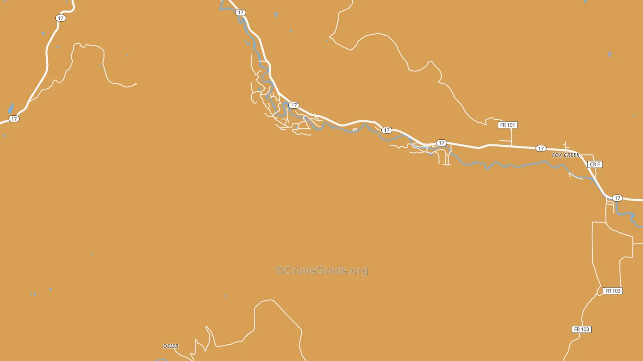 Fox Creek, CO Map of Drug-Related Crime Rates