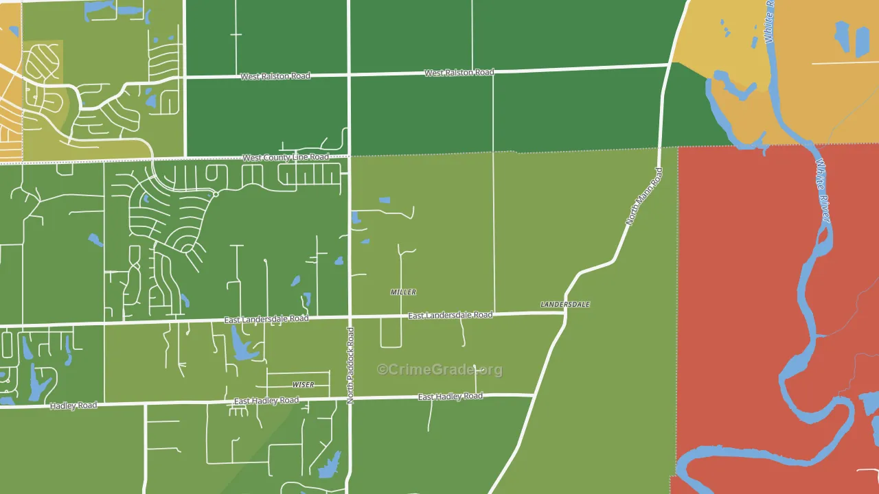 Fox Hill, IN Map of Drug-Related Crime Rates