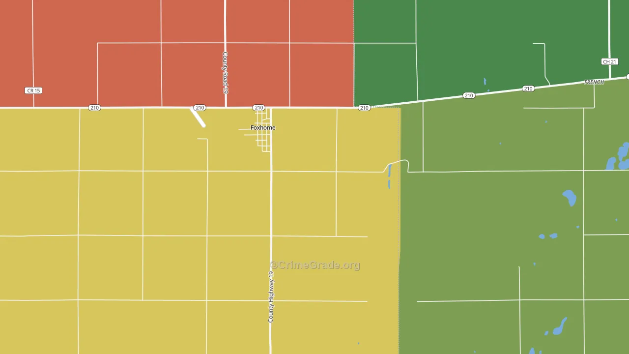 Foxhome, MN Map of Drug-Related Crime Rates