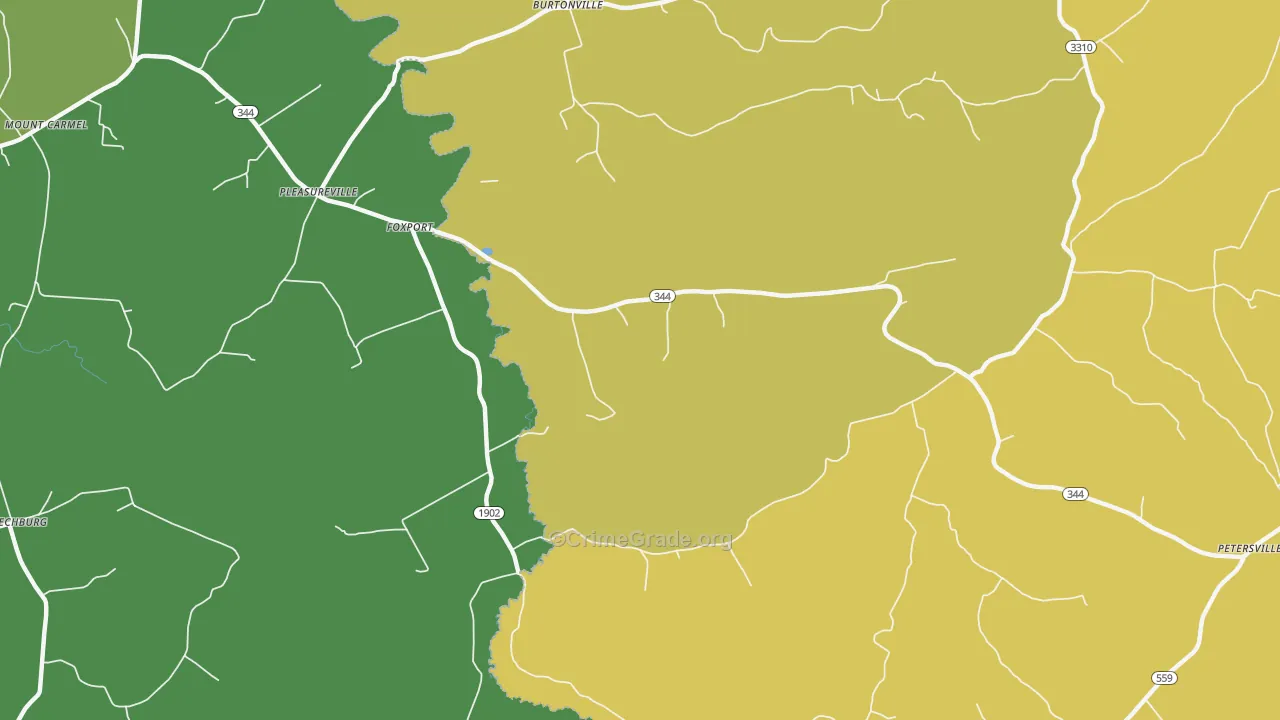 Foxport, KY Map of Drug-Related Crime Rates