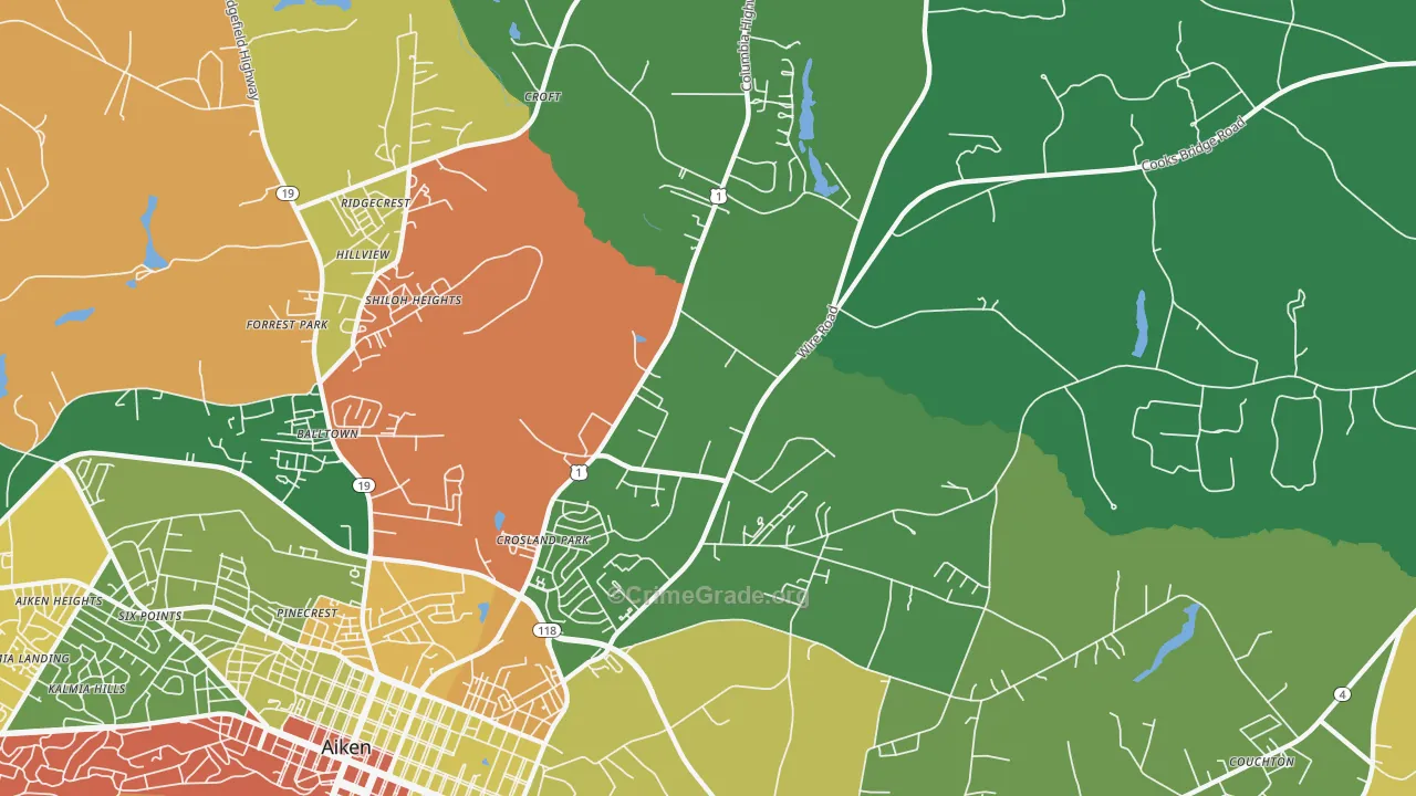 Foxtown, SC Map of Drug-Related Crime Rates