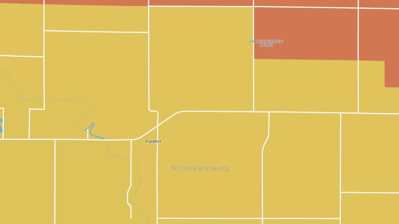 Frankfort, SD Map of Drug-Related Crime Rates