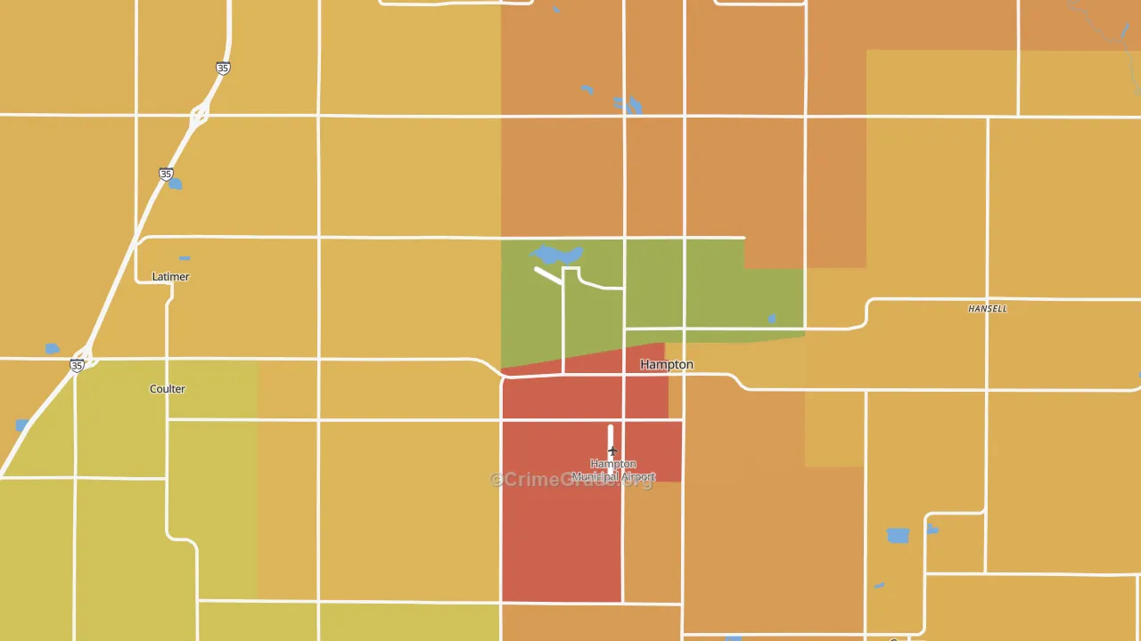 Franklin County, IA Map of Drug-Related Crime Rates