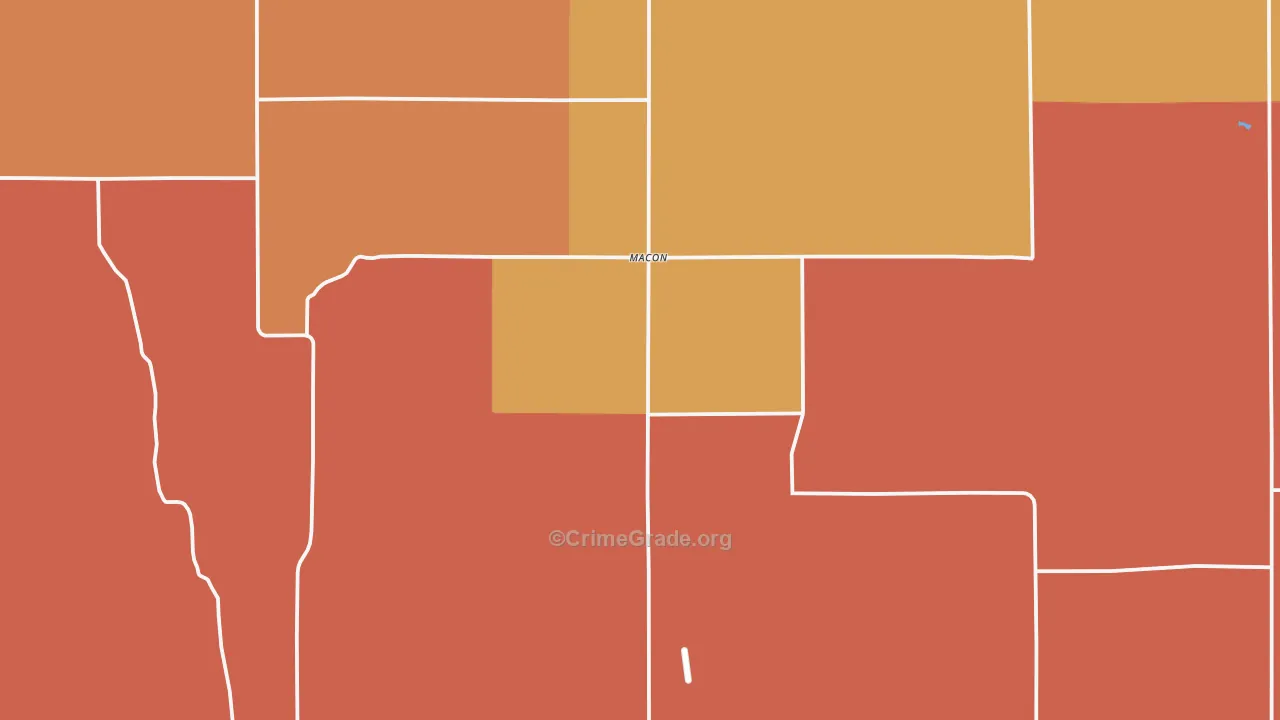 Franklin County, NE Map of Drug-Related Crime Rates