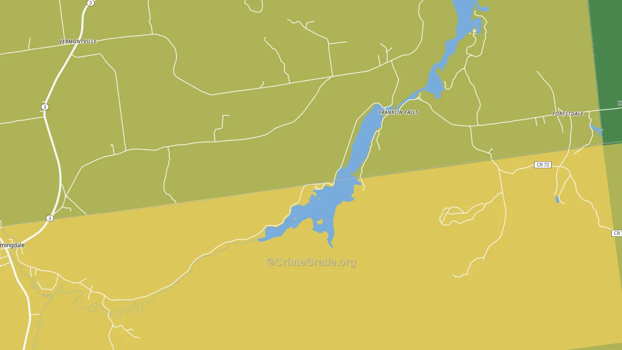 Franklin Falls, NY Map of Drug-Related Crime Rates