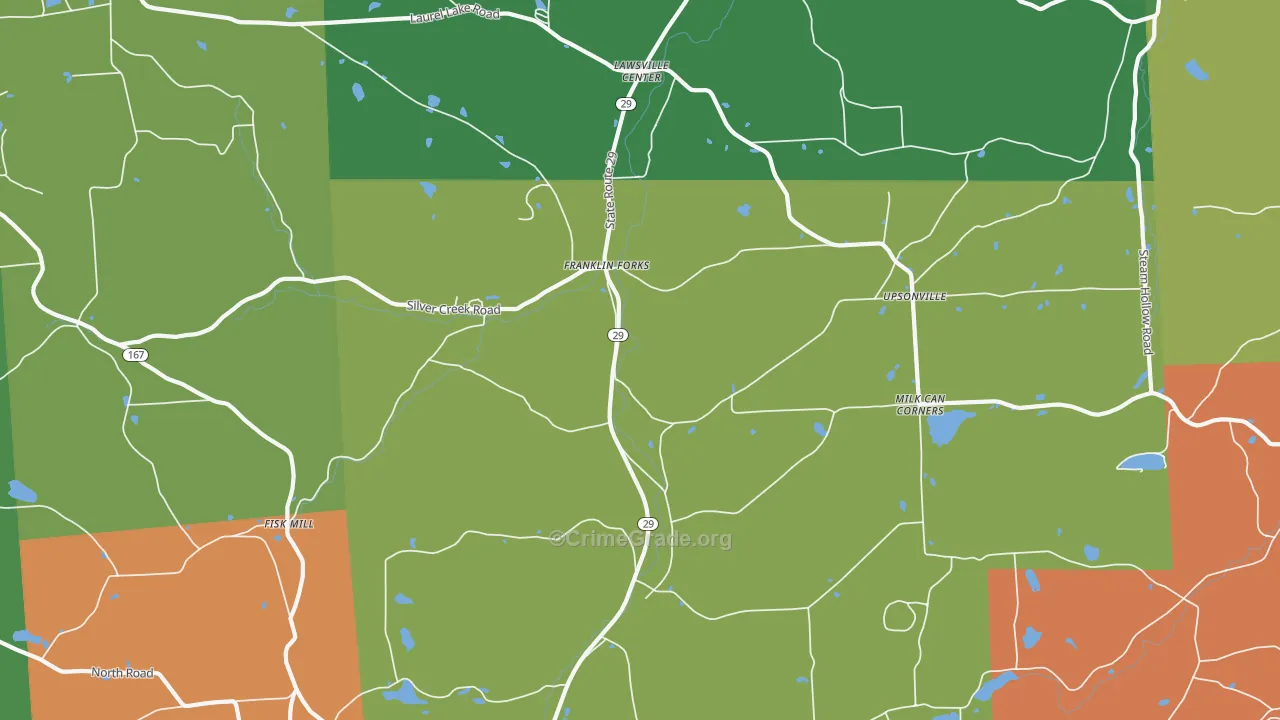 Franklin Forks, PA Map of Drug-Related Crime Rates