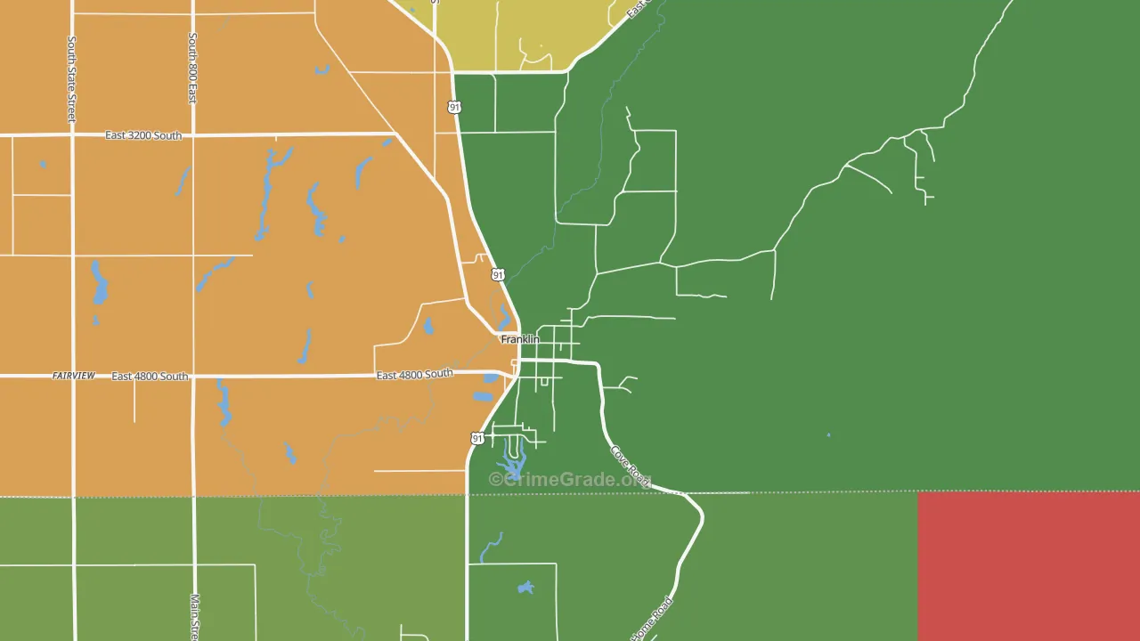 Franklin, ID Map of Drug-Related Crime Rates