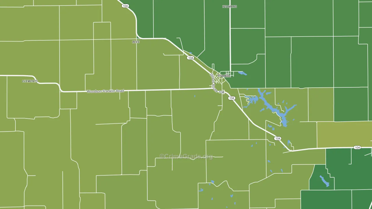 Franklin, IL Map of Drug-Related Crime Rates