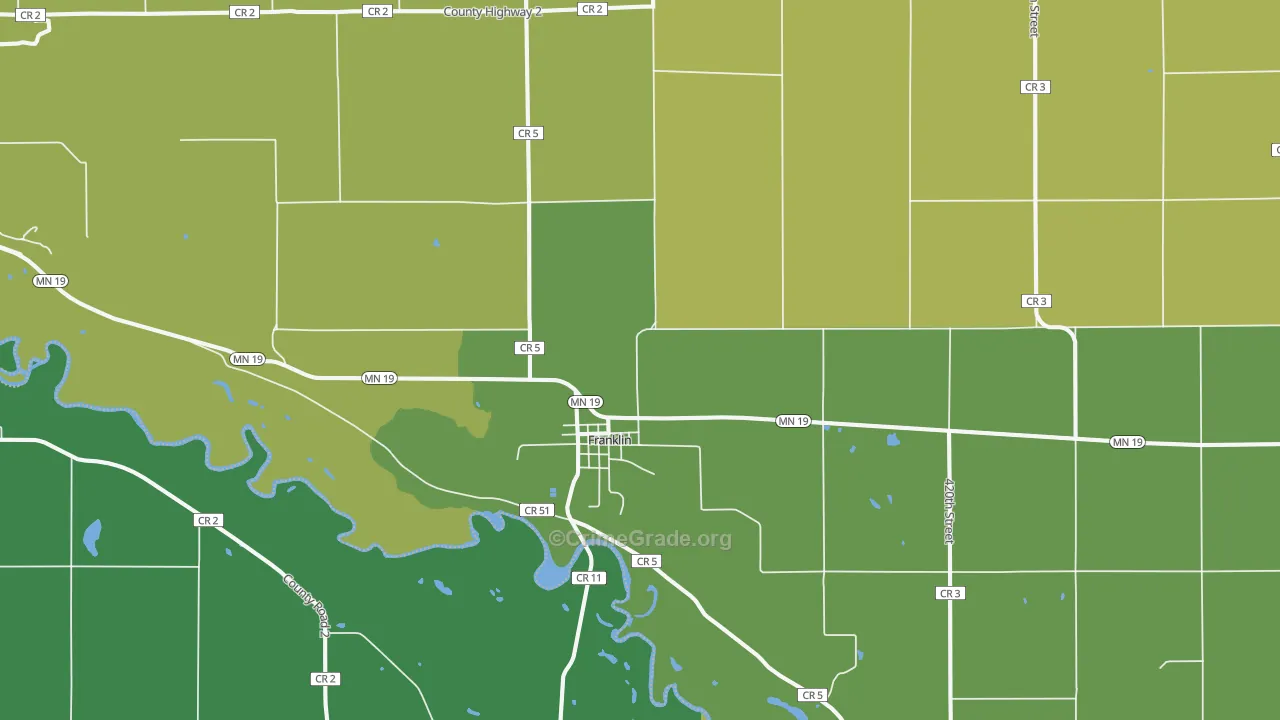 Franklin, MN Map of Drug-Related Crime Rates