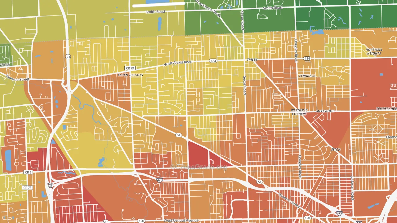 Franklin Park, Toledo, OH Map of Drug-Related Crime Rates