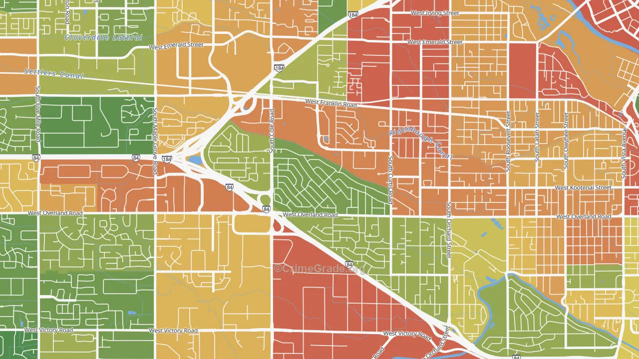 Franklin Randolph, Boise, ID Map of Drug-Related Crime Rates