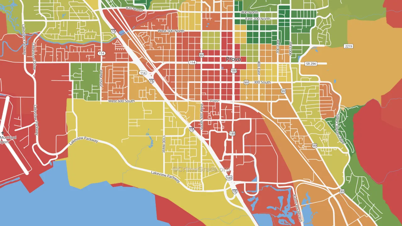 Franklin South, Provo, UT Map of Drug-Related Crime Rates