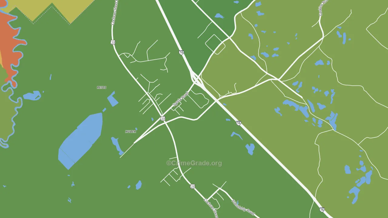 Franklinton, GA Map of Drug-Related Crime Rates