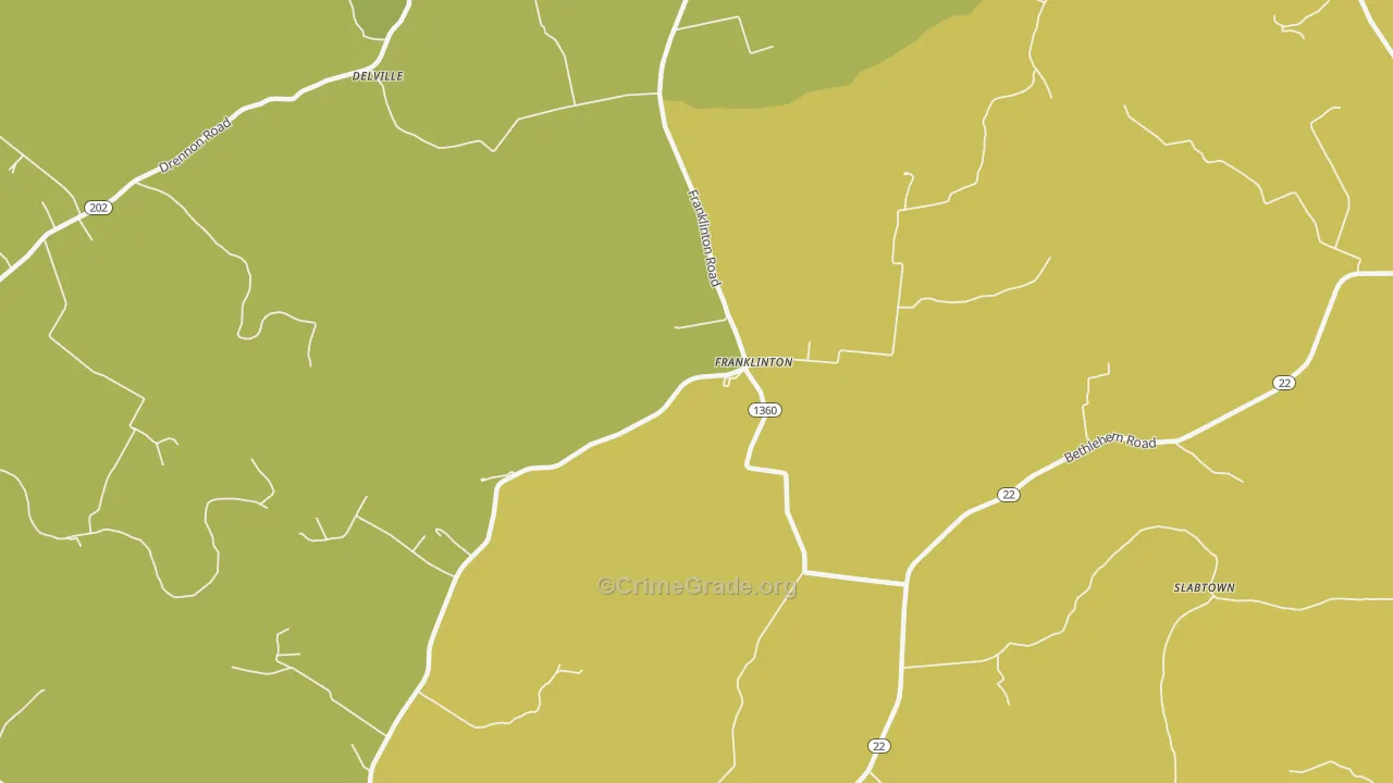 Franklinton, KY Map of Drug-Related Crime Rates