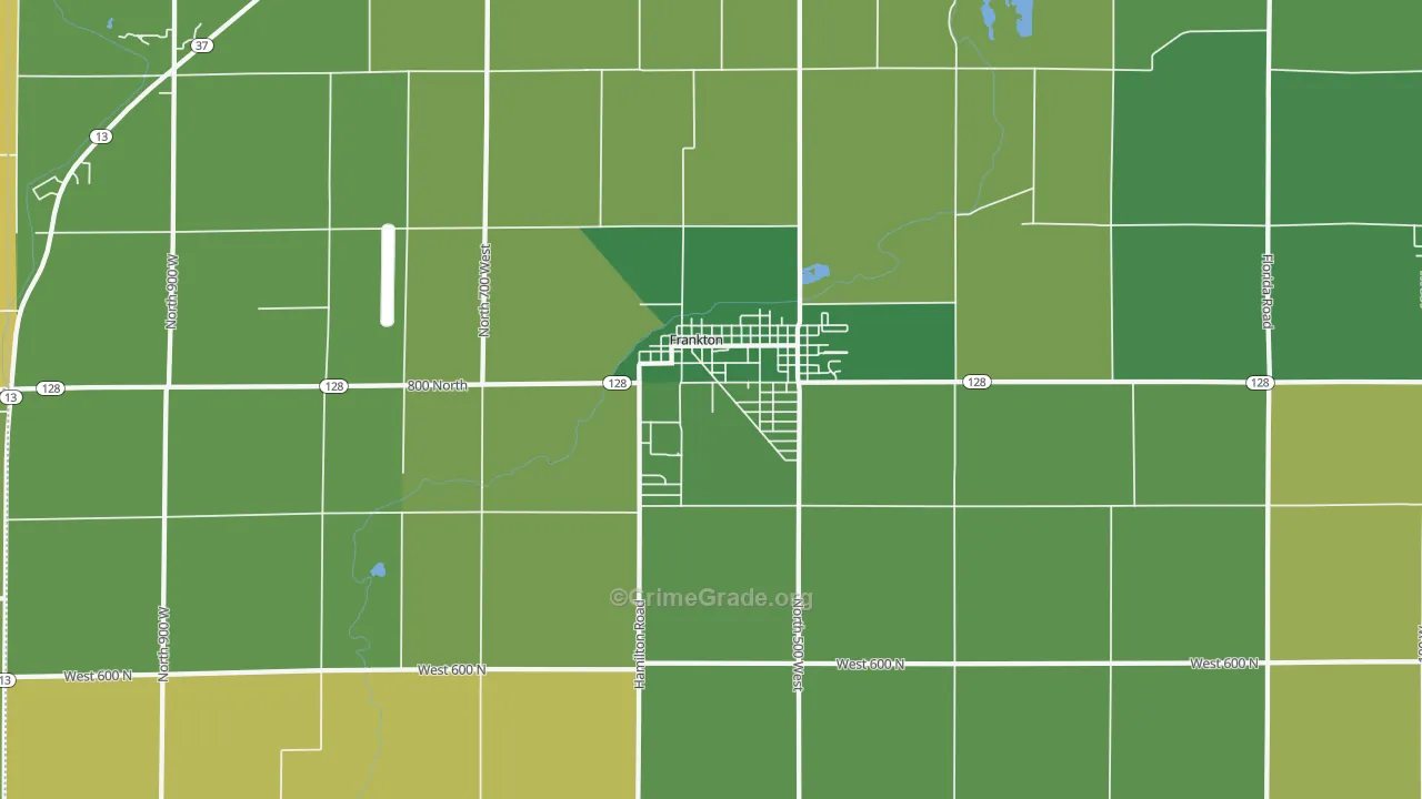 Frankton, IN Map of Drug-Related Crime Rates
