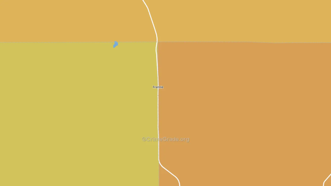 Frannie, WY Map of Drug-Related Crime Rates