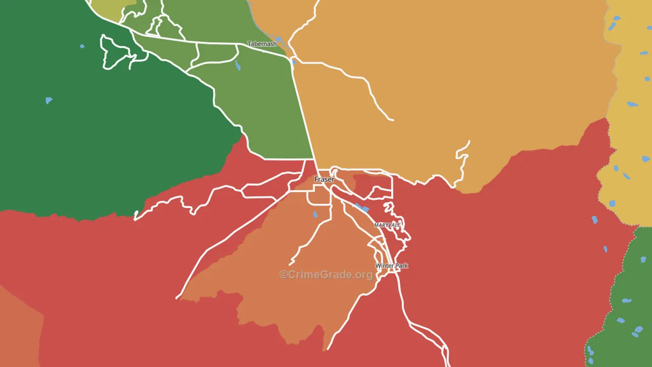 Fraser, CO Map of Drug-Related Crime Rates