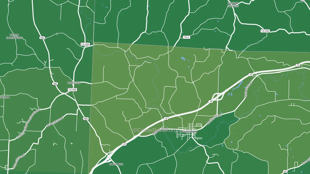 Frazeysburg, OH Map of Drug-Related Crime Rates