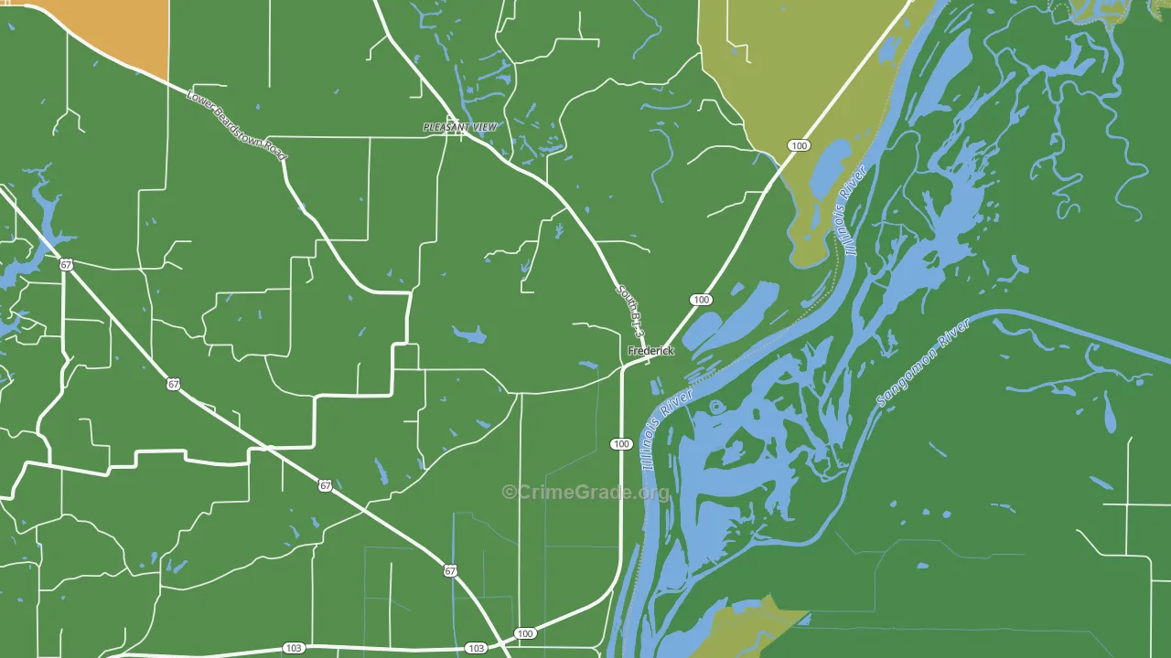 Frederick, IL Map of Drug-Related Crime Rates