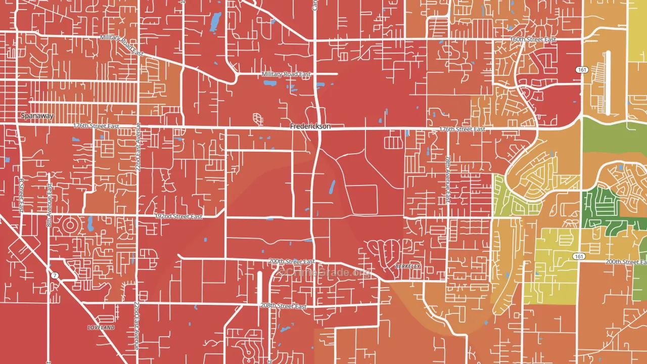 Frederickson, Tacoma, WA Map of Drug-Related Crime Rates