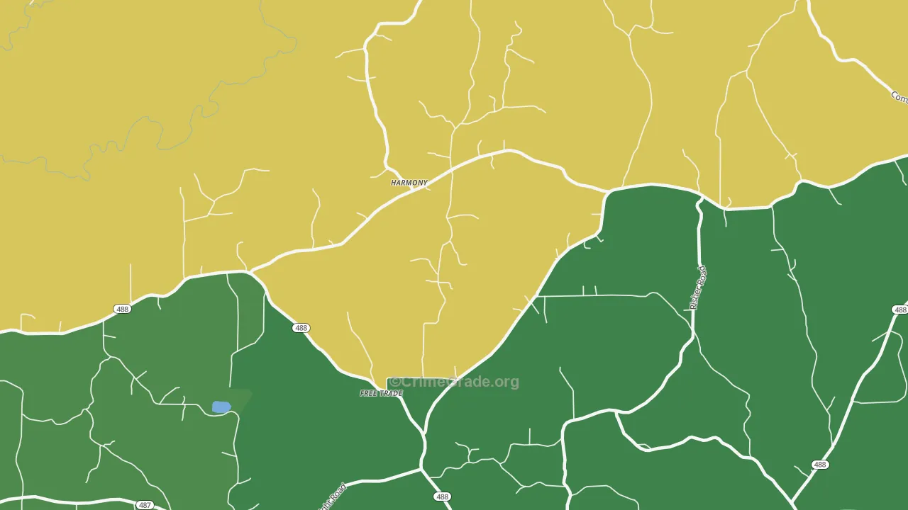 Free Trade, MS Map of Drug-Related Crime Rates