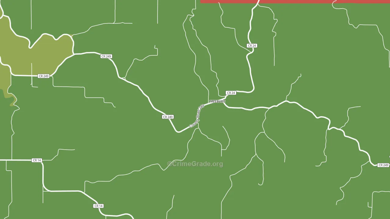 Freeburg, MN Map of Drug-Related Crime Rates