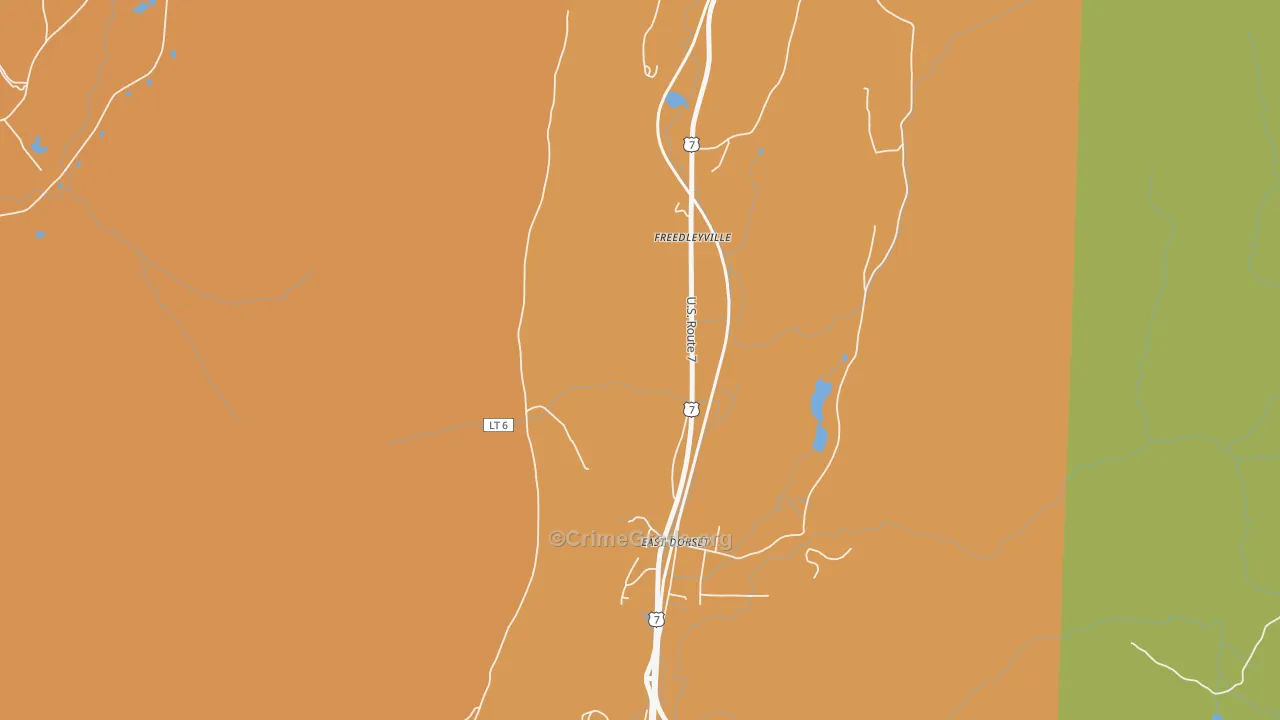Freedleyville, VT Map of Drug-Related Crime Rates