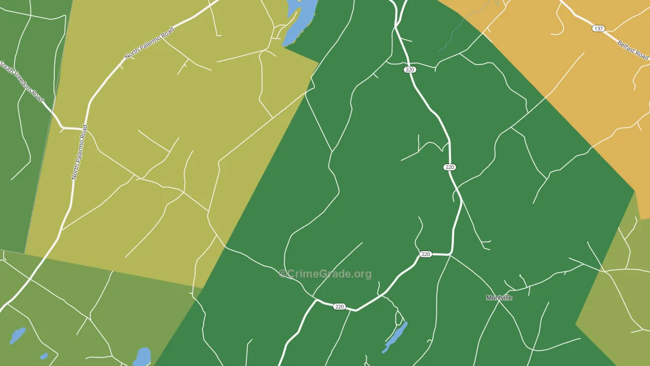 Freedom, ME Map of Drug-Related Crime Rates