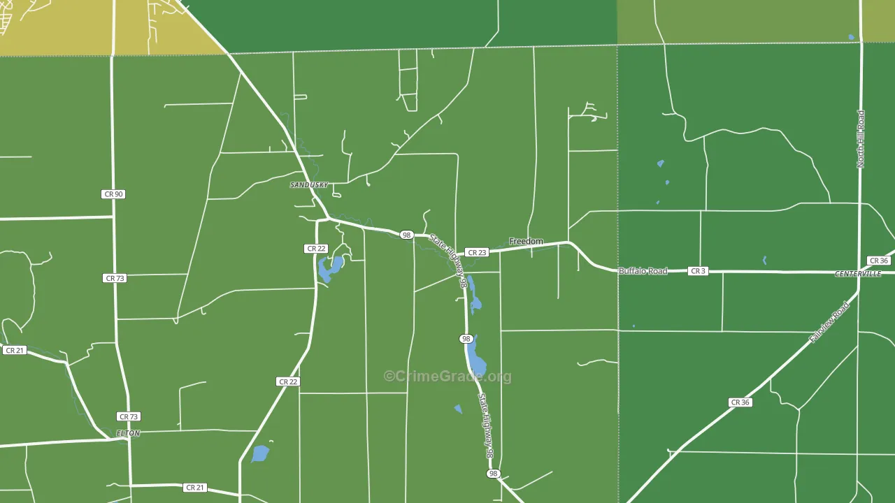 Freedom, NY Map of Drug-Related Crime Rates