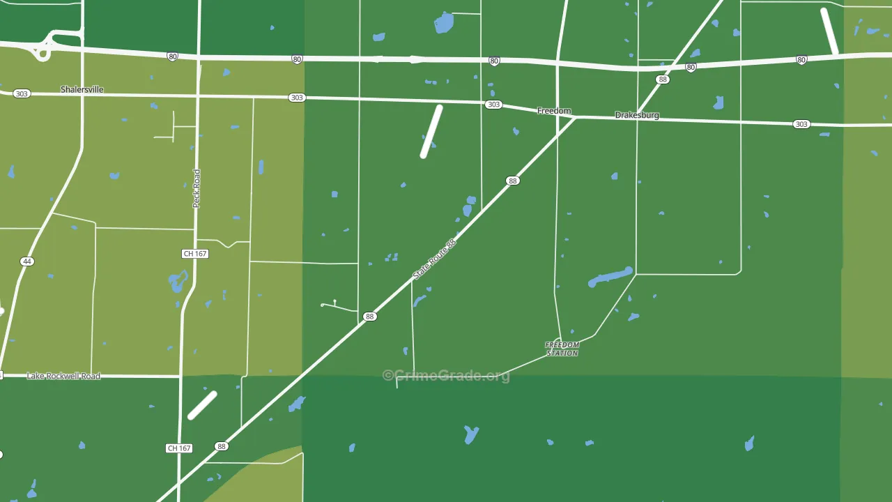 Freedom, OH Map of Drug-Related Crime Rates