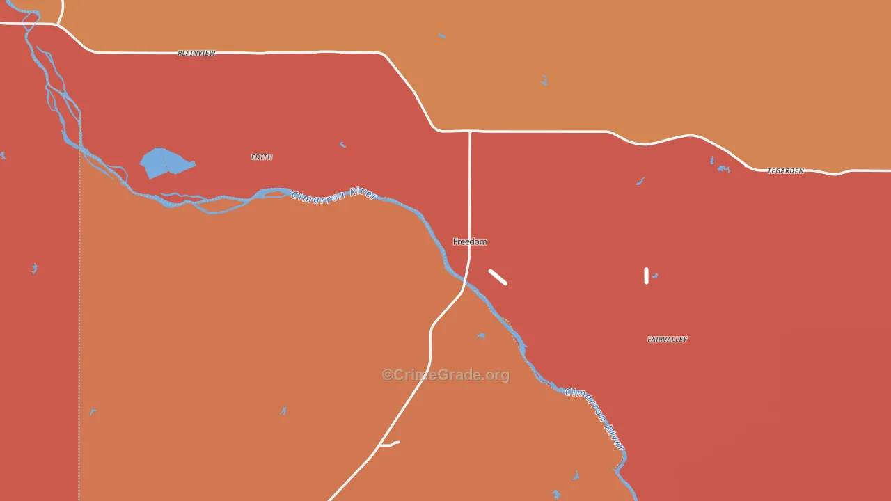 Freedom, OK Map of Drug-Related Crime Rates
