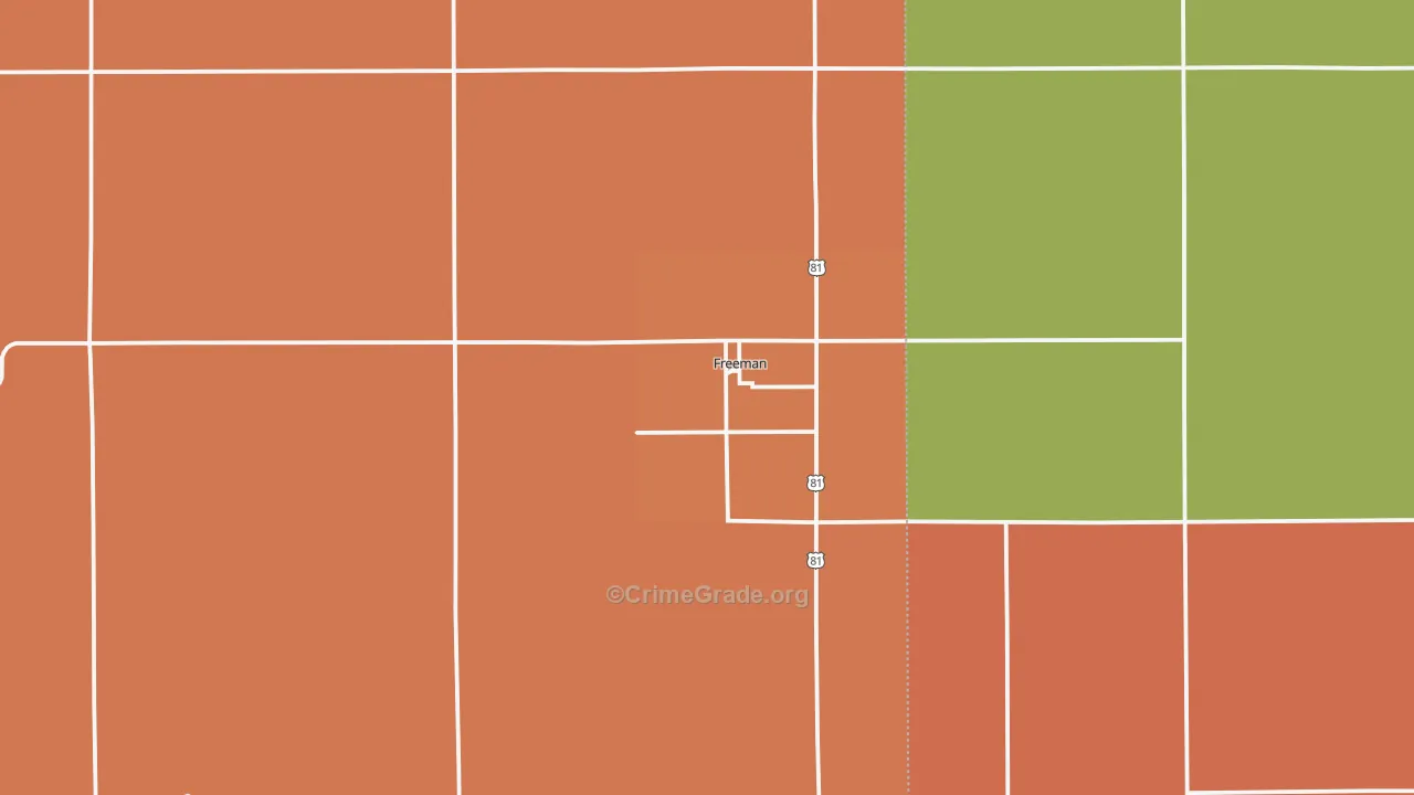 Freeman, SD Map of Drug-Related Crime Rates