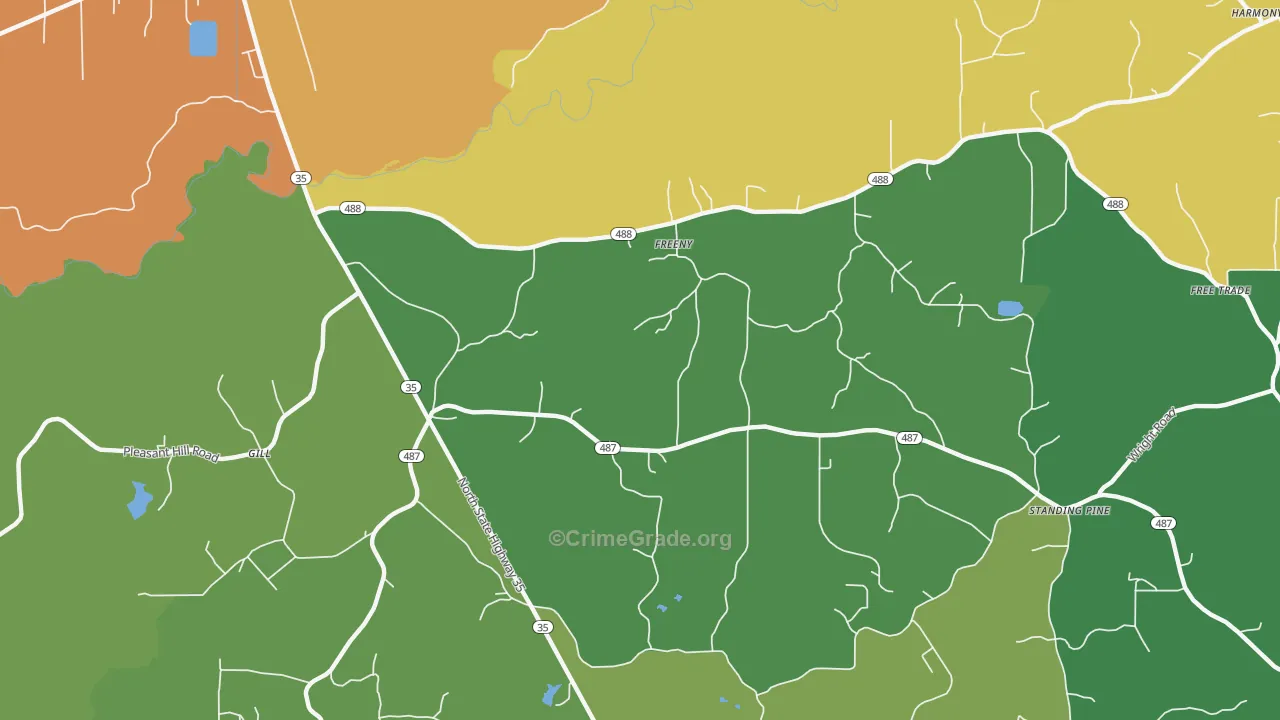 Freeny, MS Map of Drug-Related Crime Rates