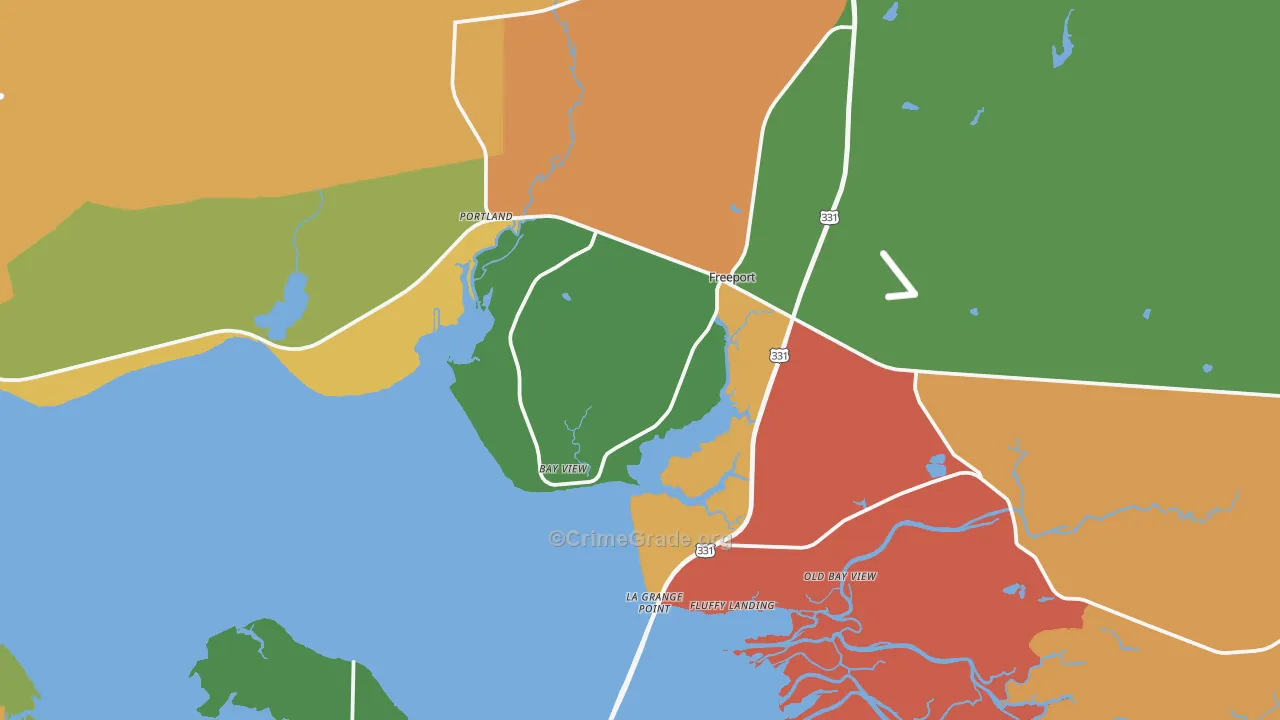 Freeport, FL Map of Drug-Related Crime Rates
