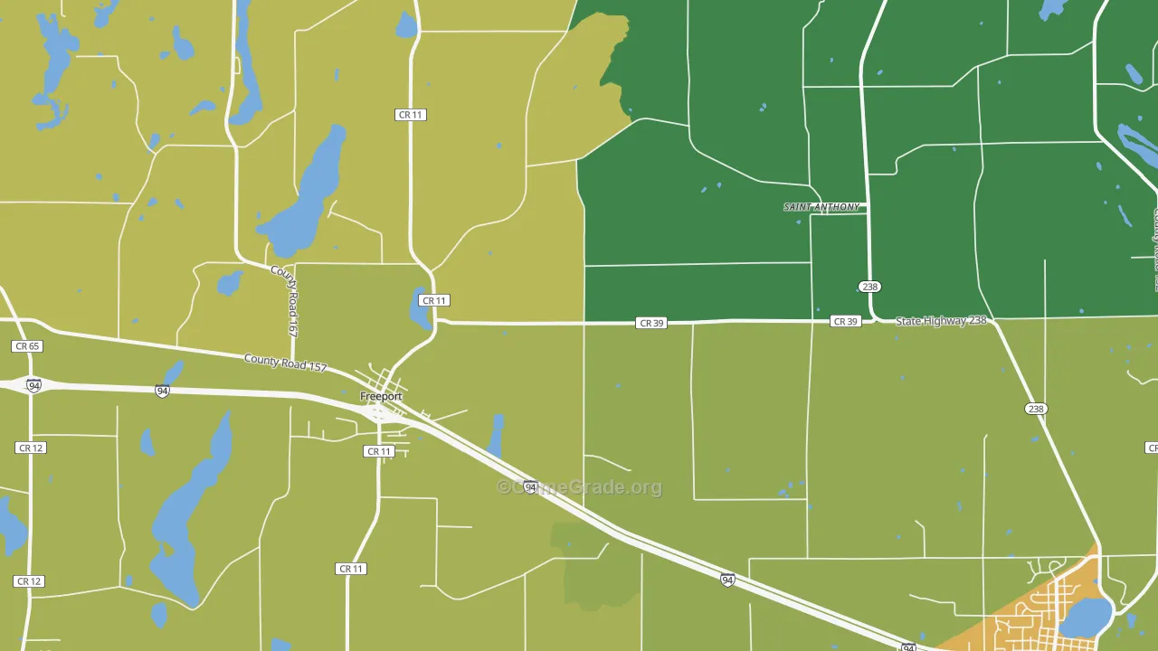 Freeport, MN Map of Drug-Related Crime Rates