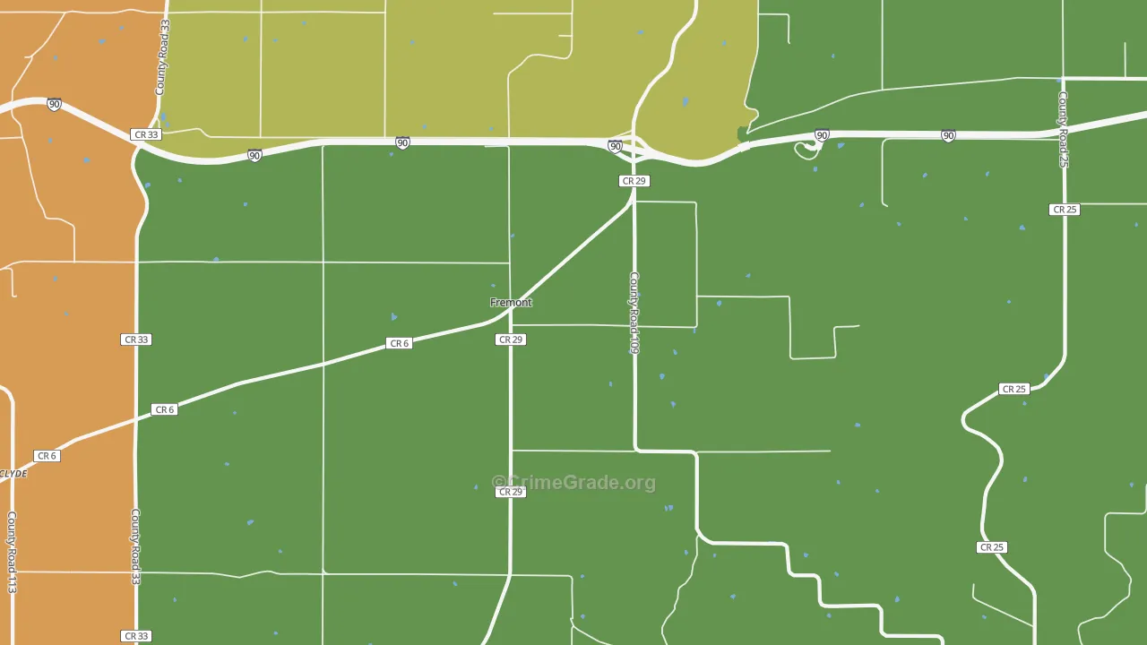Fremont, MN Map of Drug-Related Crime Rates