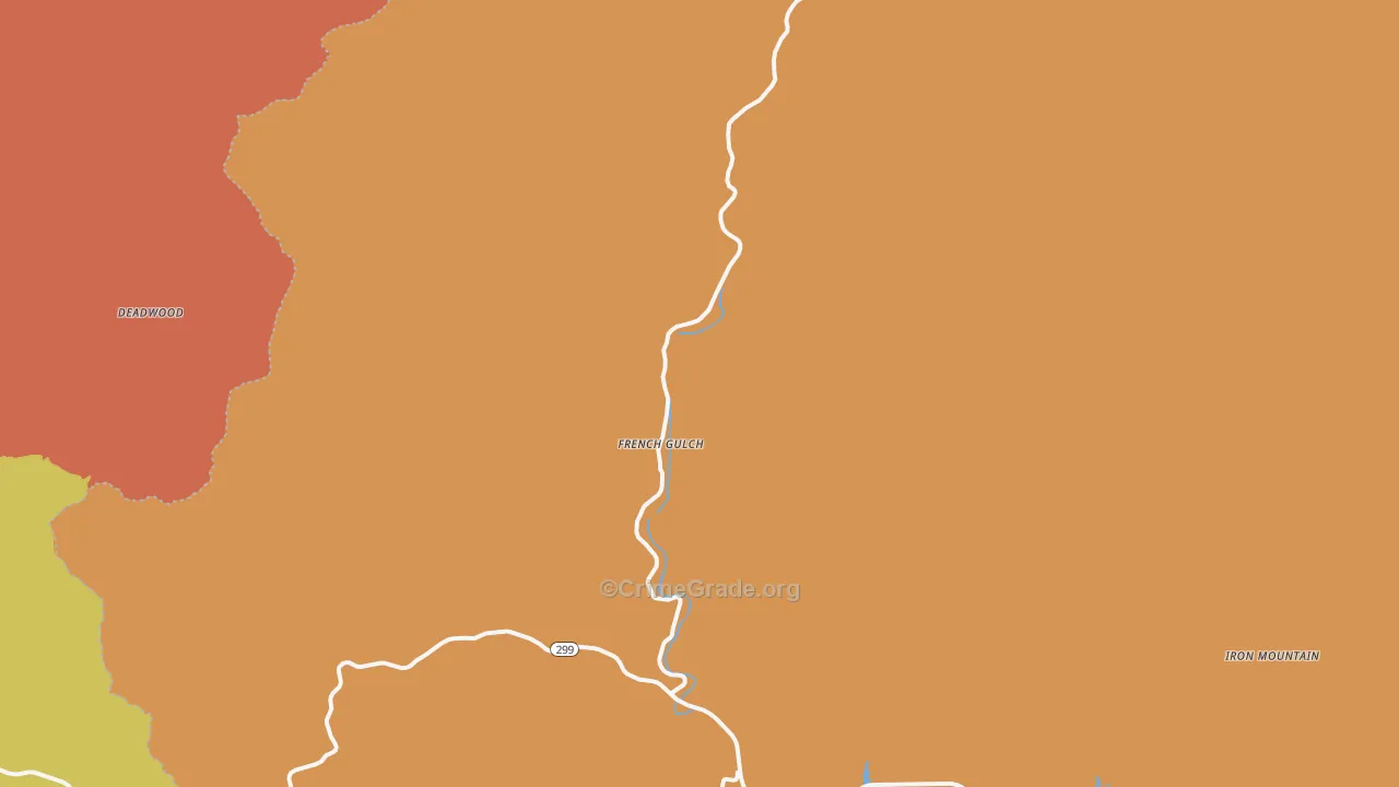 French Gulch, CA Map of Drug-Related Crime Rates